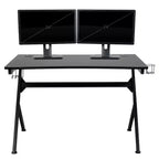 Juego de escritorio para juegos y silla de carreras Flash Furniture con portavasos, gancho para auriculares y 2 orificios para gestión de cables