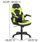 Juego de escritorio para juegos y silla de carreras Flash Furniture con portavasos, gancho para auriculares y 2 orificios para gestión de cables