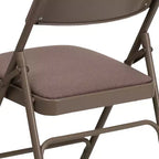 Silla plegable de metal acolchada Emma y Oliver, paquete de 2, para casa, oficina, fiestas y eventos, portátil