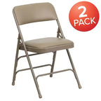 Silla plegable de metal acolchada Emma y Oliver, paquete de 2, para casa, oficina, fiestas y eventos, portátil
