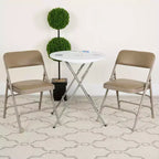 Silla plegable de metal acolchada Emma y Oliver, paquete de 2, para casa, oficina, fiestas y eventos, portátil