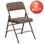 Silla plegable de metal acolchada Emma y Oliver, paquete de 2, para casa, oficina, fiestas y eventos, portátil