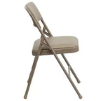 Silla plegable de metal acolchada Emma y Oliver, paquete de 2, para casa, oficina, fiestas y eventos, portátil