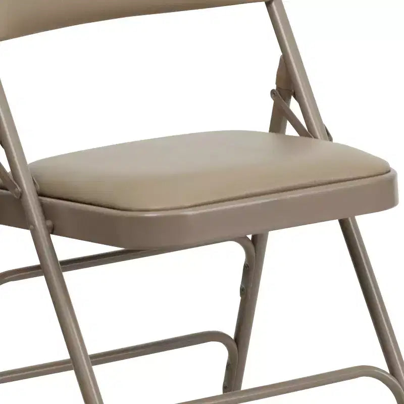 Silla plegable de metal acolchada Emma y Oliver, paquete de 2, para casa, oficina, fiestas y eventos, portátil