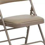 Silla plegable de metal acolchada Emma y Oliver, paquete de 2, para casa, oficina, fiestas y eventos, portátil