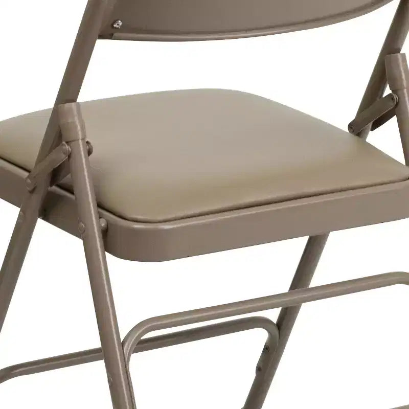 Silla plegable de metal acolchada Emma y Oliver, paquete de 2, para casa, oficina, fiestas y eventos, portátil