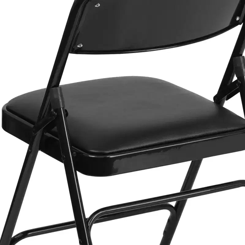 Silla plegable de metal acolchada Emma y Oliver, paquete de 2, para casa, oficina, fiestas y eventos, portátil