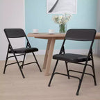 Silla plegable de metal acolchada Emma y Oliver, paquete de 2, para casa, oficina, fiestas y eventos, portátil