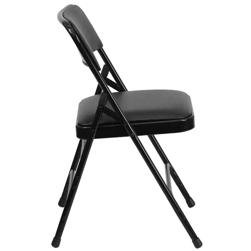 Silla plegable de metal acolchada Emma y Oliver, paquete de 2, para casa, oficina, fiestas y eventos, portátil