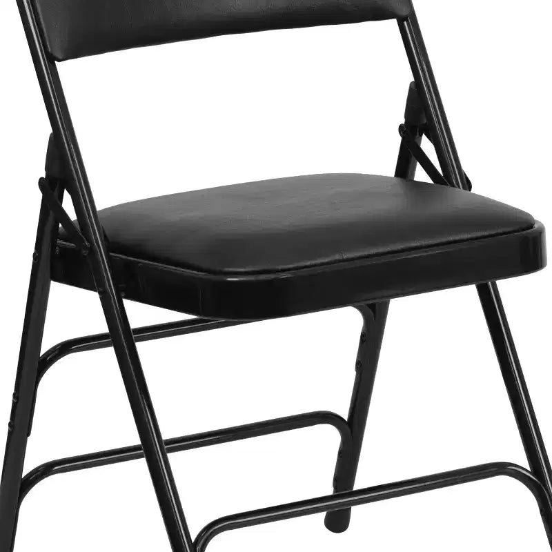 Silla plegable de metal acolchada Emma y Oliver, paquete de 2, para casa, oficina, fiestas y eventos, portátil