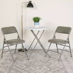 Silla plegable de metal acolchada Emma y Oliver, paquete de 2, para casa, oficina, fiestas y eventos, portátil