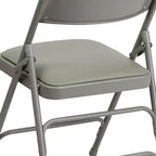 Silla plegable de metal acolchada Emma y Oliver, paquete de 2, para casa, oficina, fiestas y eventos, portátil