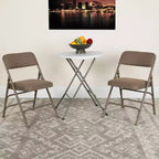 Silla plegable de metal acolchada Emma y Oliver, paquete de 2, para casa, oficina, fiestas y eventos, portátil