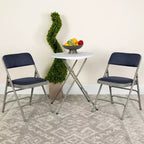 Silla plegable de metal acolchada Emma y Oliver, paquete de 2, para casa, oficina, fiestas y eventos, portátil