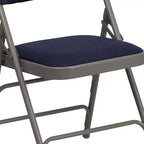 Silla plegable de metal acolchada Emma y Oliver, paquete de 2, para casa, oficina, fiestas y eventos, portátil