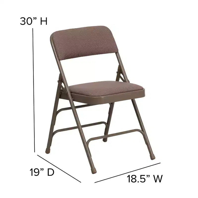 Silla plegable de metal acolchada Emma y Oliver, paquete de 2, para casa, oficina, fiestas y eventos, portátil