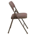 Silla plegable de metal acolchada Emma y Oliver, paquete de 2, para casa, oficina, fiestas y eventos, portátil