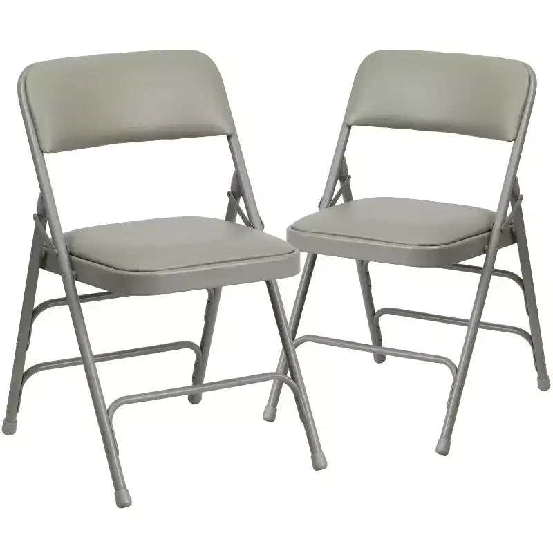 Silla plegable de metal acolchada Emma y Oliver, paquete de 2, para casa, oficina, fiestas y eventos, portátil