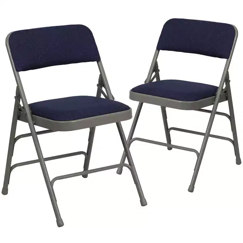 Silla plegable de metal acolchada Emma y Oliver, paquete de 2, para casa, oficina, fiestas y eventos, portátil