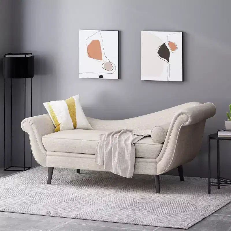 Diván contemporáneo Calvert con brazos enrollados - Christopher Knight Home