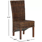 Silla Ridge Side - Juego de 2 - FOX6523 - Marrón Pecan - Safavieh Couture