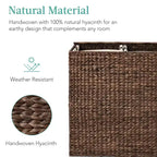 Cesto doble de ropa sucia grande de jacinto de agua natural Best Choice Products con 2 bolsas interiores y asas