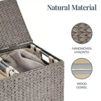 Cesto doble de ropa sucia grande de jacinto de agua natural Best Choice Products con 2 bolsas interiores y asas
