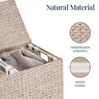 Cesto doble de ropa sucia grande de jacinto de agua natural Best Choice Products con 2 bolsas interiores y asas