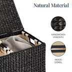 Cesto doble de ropa sucia grande de jacinto de agua natural Best Choice Products con 2 bolsas interiores y asas