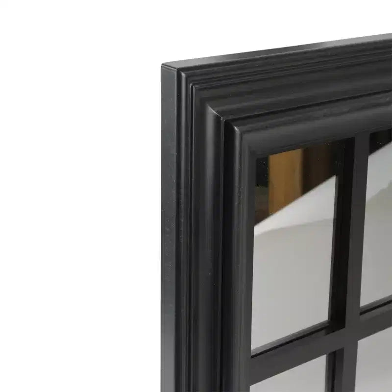 Espejo de pared contemporáneo Northlight 17, negro, cuadrado, con diseño de ventana
