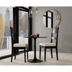 Carolina Living Mesa de comedor redonda Zaha de mármol de 30 pulgadas
