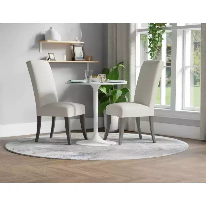 Carolina Living Mesa de comedor redonda Zaha de mármol de 30 pulgadas