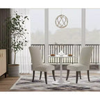 Carolina Living Mesa de comedor redonda Zaha de mármol de 30 pulgadas