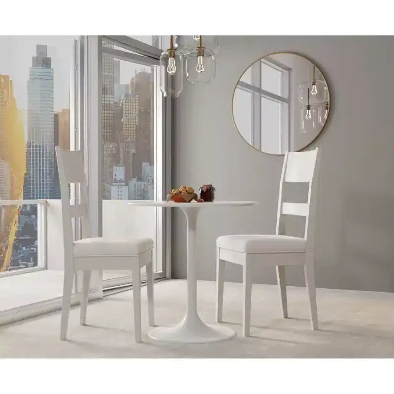 Carolina Living Mesa de comedor redonda Zaha de mármol de 30 pulgadas