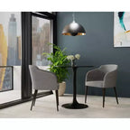 Carolina Living Mesa de comedor redonda Zaha de mármol de 30 pulgadas