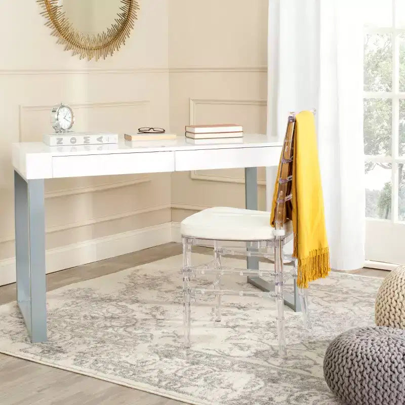 Escritorio Barton - FOX2206 - Blanco/Gris - Safavieh Couture