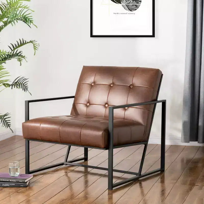Sillón decorativo de piel sintética - Glitzhome