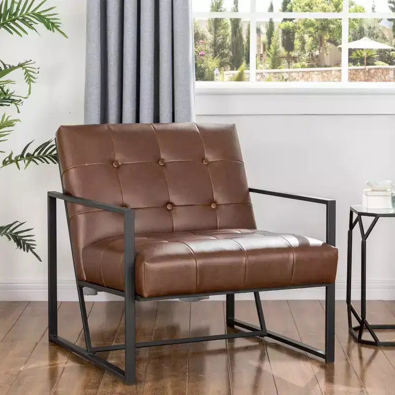 Sillón decorativo de piel sintética - Glitzhome