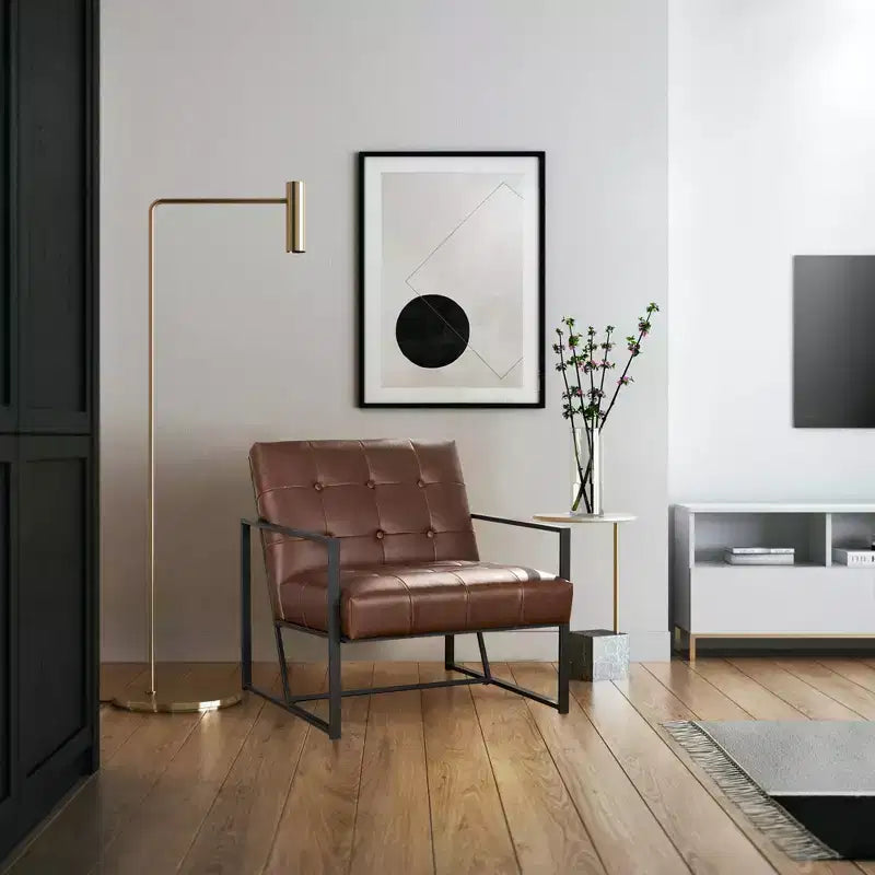 Sillón decorativo de piel sintética - Glitzhome