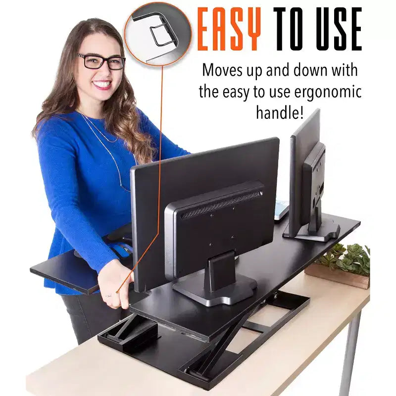 Conversor de Escritorio Elevable Neumático X-Elite Pro 36 Negro Stand Steady