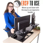 Conversor de Escritorio Elevable Neumático X-Elite Pro 36 Negro Stand Steady