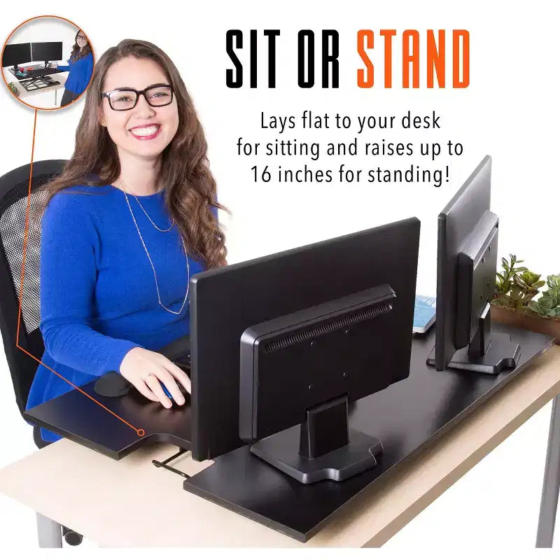 Conversor de Escritorio Elevable Neumático X-Elite Pro 36 Negro Stand Steady