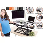 Conversor de Escritorio Elevable Neumático X-Elite Pro 36 Negro Stand Steady
