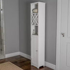 Armario tipo torre de lino Hastings Home de 67 pulgadas de alto con divisor de compartimentos y estantes ajustables