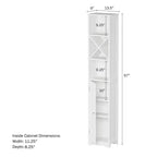 Armario tipo torre de lino Hastings Home de 67 pulgadas de alto con divisor de compartimentos y estantes ajustables