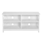 Mueble de TV Costway Centro de entretenimiento multimedia para televisores de hasta 55'' con estantes de almacenamiento Marrón/Gris/Blanco