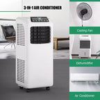 Costway 5500 BTU (9000 BTU ASHRAE) 3-in-1 Portable Air Conditioner w/Built-in Dehumidifier and Window Kit