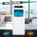 Costway 5500 BTU (9000 BTU ASHRAE) 3-in-1 Portable Air Conditioner w/Built-in Dehumidifier and Window Kit