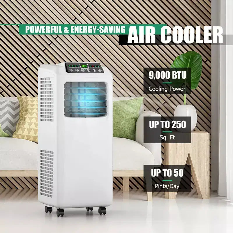 Costway Portable Air Conditioner & Dehumidifier Function Remote w/ Window Kit
