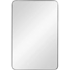 Cooper Classics Ryne Shiny Silver 24 x 36 Rectangular Wall Mirror